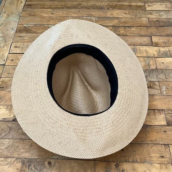 Janessa Leoné Women\'s Size Medium Beige Straw Simone Fedora Hat main image 6